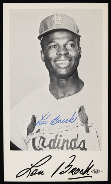 1970s Lou Brock St. Louis Cardinals 3"x 5" Postcard 
