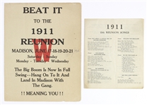 1911 Civil War Soldiers Reunion Program & 15th Reunion Songs 
