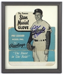 1950s Stan Musial St. Louis Cardinals Signed 10"x 11" Framed Pro Leaguer Model PML Glove Box (JSA)