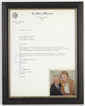 1968 Warren P. Knowles Wisconsin Governor 10" x 12" Framed Signed Super Bowl II Letter & Original Photograph (JSA)