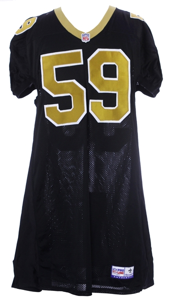 1997 Keith Mitchell New Orleans Saints Game Worn Home Jersey (MEARS LOA)