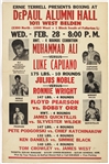 1979 Muhammad Ali vs Luke Capuano 17"x 26" Exhibition On-Site Fight Poster 