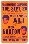 1976 Muhammad Ali vs Ken Norton Yankee Stadium  29"x 45" Closed Circuit Television Close Circuit Poster 