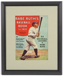 1932 Babe Ruth New York Yankees 15"x 18" Framed Baseball Book 