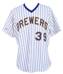 1990 Dave Parker Milwaukee Brewers Game Worn Home Jersey (MEARS A10)