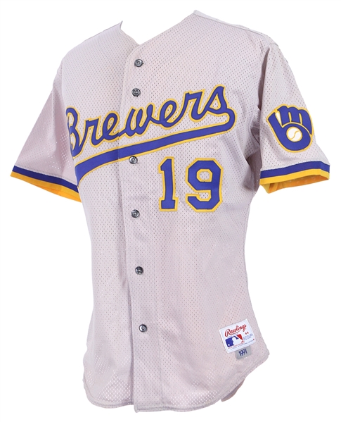 1991 Robin Yount Milwaukee Brewers Road Batting Practice Jersey (MEARS LOA)
