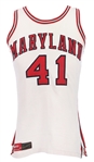 1971-74 Len Elmore Maryland Terrapins Game Worn Home Jersey (MEARS LOA)