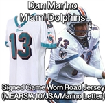 1997 (October 19) Dan Marino Miami Dolphins Signed Game Worn Road Jersey (MEARS A10/JSA/Marino Letter)