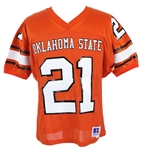 1986-88 Barry Sanders Oklahoma State Cowboys Home Jersey (MEARS LOA)