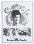 1972 Bruce Lee Return of the Dragon 17"x 22" Poster
