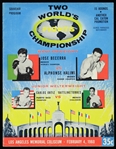 1960 Jose Becerra vs Alphonse Halimi Two Worlds Championships Souvenir Program 