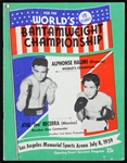 1959 Alphonse Halimi vs Jose "Joe" Becerra World Bantamweight Championship Program 