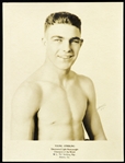 1921-1933 Young Stribling Fighter 6"x 8" Promotional Card 