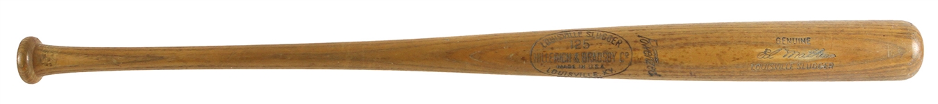 1960-65 Eddie Mathews Milwaukee Braves H&B Louisville Slugger Professional Model Game Used Bat (MEARS A8.5 & PSA/DNA GU 8.5)