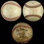 Autographed and Stamped Baseballs (Lot of 3)