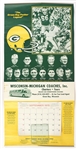 1978 Green Bay Packers 16" x 33" Wisconsin Michigan Coaches, Inc. "The Green Bay Packer Legend" Wall Schedule