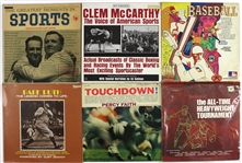 1950s-1970s Baseball, Football, & Basketball Vinyl Records (Lot of 30)