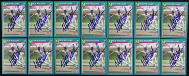 1991 Mitch Williams Chicago Cubs Signed Score Trading Cards (Lot of 14)(JSA)