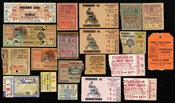 1930s-1950s College Baseball and Football Ticket Stubs (Lot of 20)