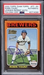 2002 Robin Yount Milwaukee Brewers Signed Team Topps Legends Reprint Trading Card (PSA/DNA Slabbed)
