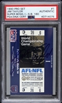 1990 Jim Taylor Green Bay Packers Signed NFL Pro Set Super Bowl XXV Trading Card (PSA/DNA Slabbed)