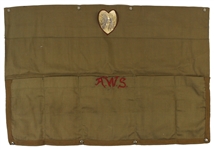 1917-1919 WWI 13x 17 Framed Service Flag & Certificate of Appreciation for Patriotic Service, and Apron 