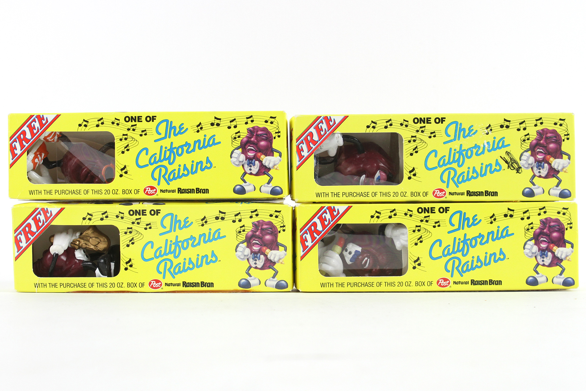 California Raisins Post Lot Detail - 1989 The California Raisins Post Raisin Bran 2.5