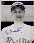 1955-58 Philadelphia Phillies Roy Smalley Autographed 8x10 B/W Photo (JSA)