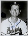 1953-59 Milwaukee Braves Andy Pafko Autographed 8x10 B/W Photo *JSA*