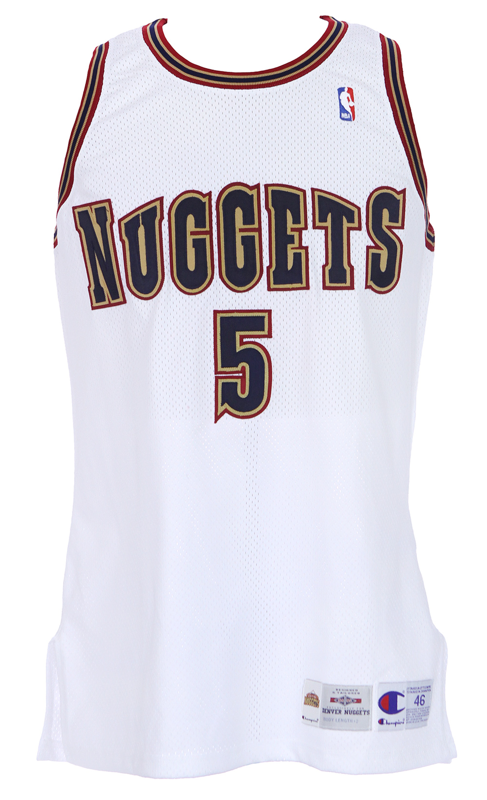 Lot Detail 199495 Jalen Rose Denver Nuggets Game Worn Home Jersey