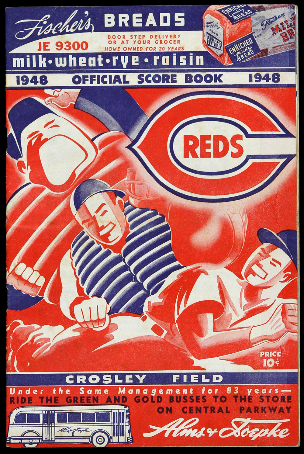 Lot Detail 1948 Cincinnati Reds Official Score Book