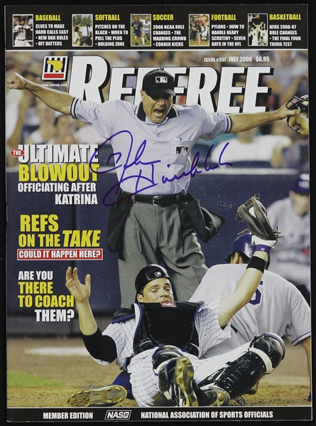 2006 John Hirschbeck MLB Umpire Signed Referee Magazine (JSA)
