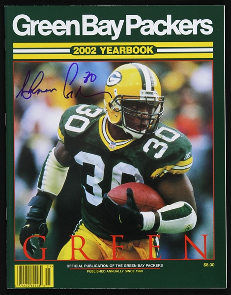2002 Ahman Green Green Bay Packers Signed Yearbook (JSA)