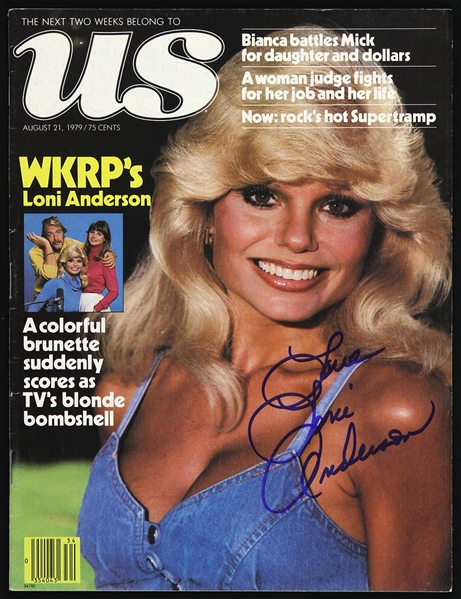 1979 Loni Anderson WKRP in Cincinnati Signed US Magazine (JSA)
