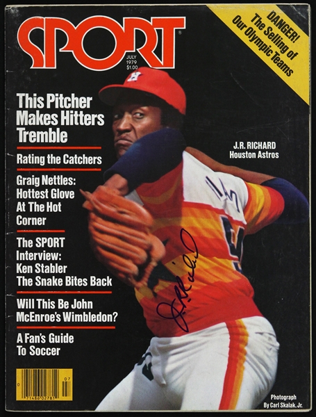 1979 J.R. Richard Houston Astros Signed Sport Magazine (JSA)