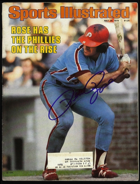 1979 Pete Rose Philadelphia Phillies Signed Sports Illustrated (JSA)
