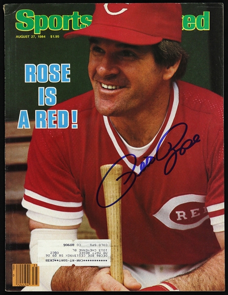 1984 Pete Rose Cincinnati Reds Signed Sports Illustrated (JSA)