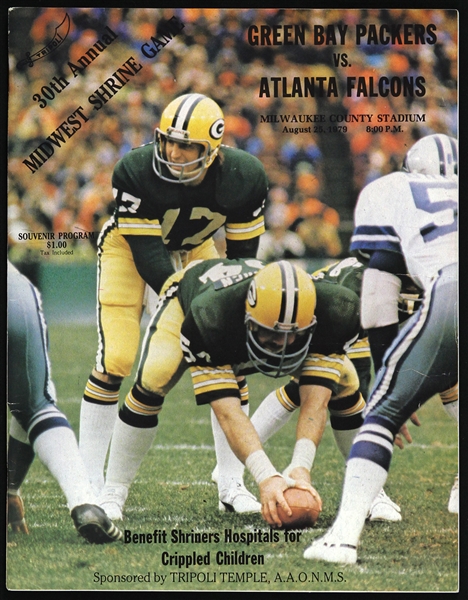 1979 Green Bay Packers vs Atlanta Falcons Milwaukee County Stadium Souvenir Program