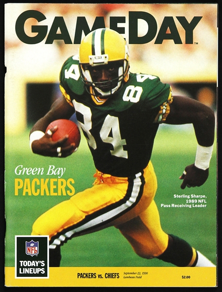 1990 Sterling Sharpe Green Bay Packers vs Chiefs Game Day Program