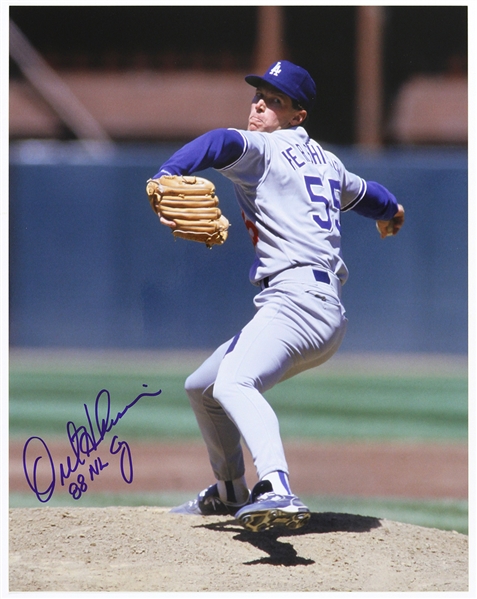 2000 Orel Hershiser L.A. Dodgers Signed 11"x 14" Photo (JSA)