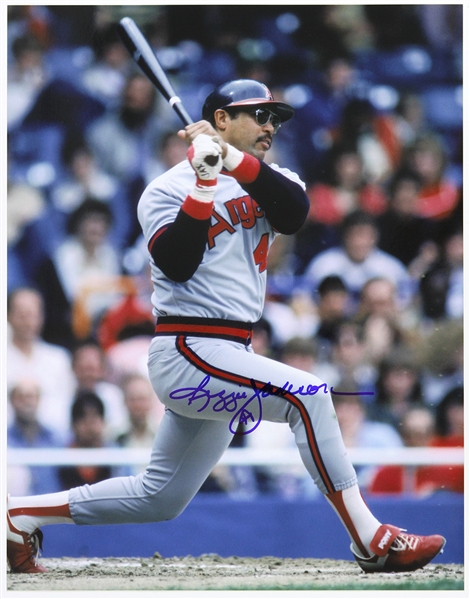 1982-1986 Reggie Jackson California Angles Signed 11"x 14" Photo (JSA)