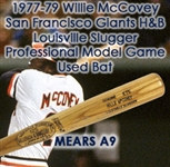 1977-79 Willie McCovey San Francisco Giants H&B Louisville Slugger Professional Model Game Used Bat (MEARS A9) 