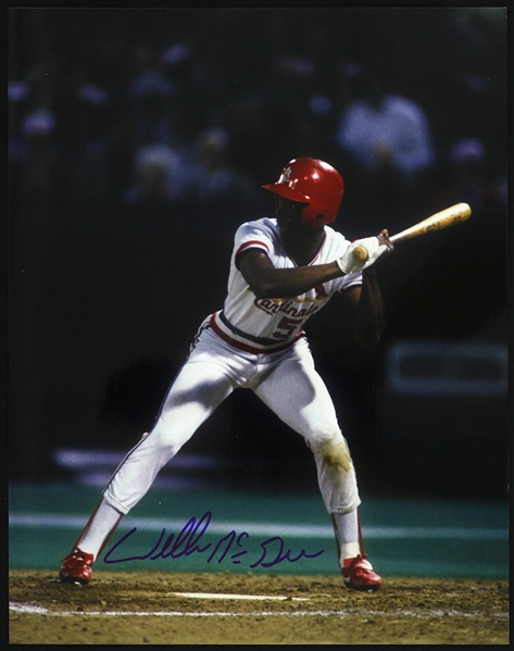 1982-1990 Willie McGee St. Louis Cardinals Signed 11"x 14" Photo (JSA)
