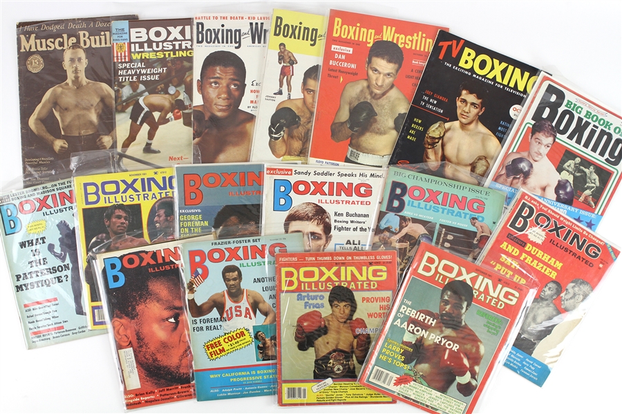 1920s-1990s Boxing Magazines Including Sports Illustrated, The Ring, Boxing & Wrestling and more (Lot of 75+)