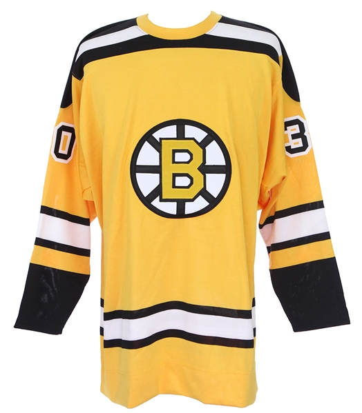 1966-67 Gary Cheevers Boston Bruins Signed & Multi Inscribed Mitchell & Ness Throwback Jersey (JSA)