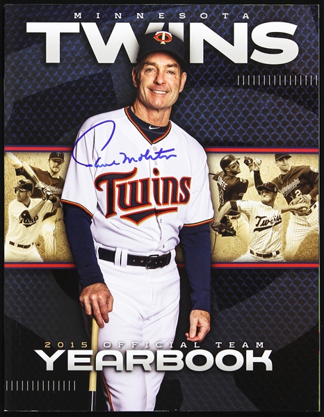 2015 Paul Molitor Minnesota Twins Autographed Official Team Yearbook (JSA)