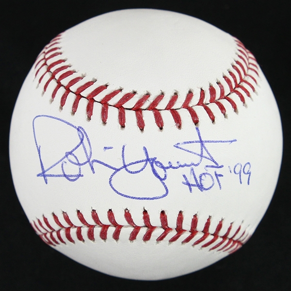 2000-2014 Robin Yount Milwaukee Brewers Signed OML Selig Baseball (JSA)