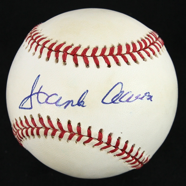 1995-1999 Hank Aaron Milwaukee/Atlanta Braves Signed OAL Budig Baseball (JSA)