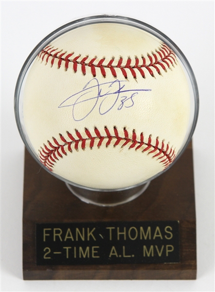 1985-1994 Frank Thomas Chicago White Sox Signed OAL Brown Baseball (JSA)
