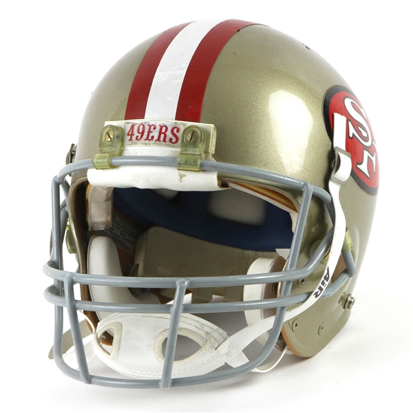 1990-91 San Francsico 49ers Game Worn Helmet Attributed to Jerry Rice (MEARS LOA/Dave Hahn Letter)